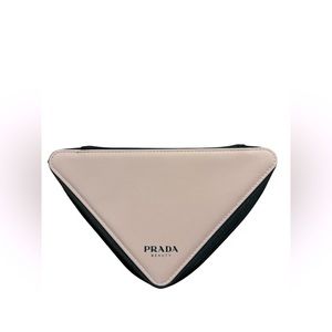 PRADA BEAUTY - PINK TRIANGLE PARADOXE ZIP POUCH BAG